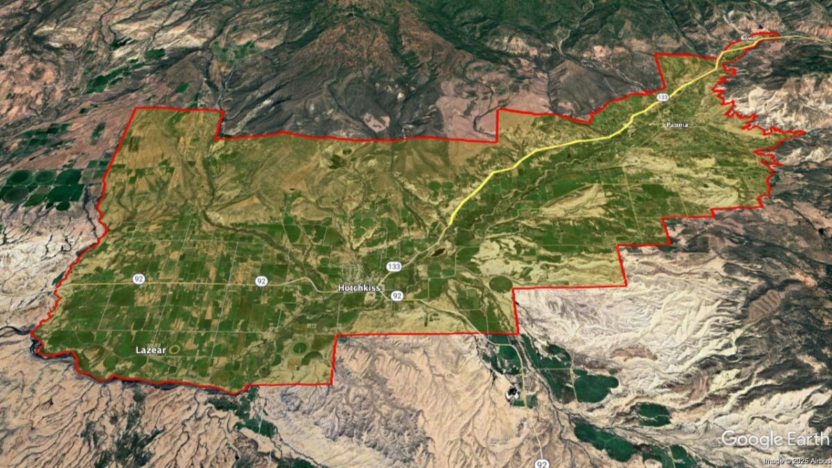 Map showing the location of the West Elks AVA within Colorado.