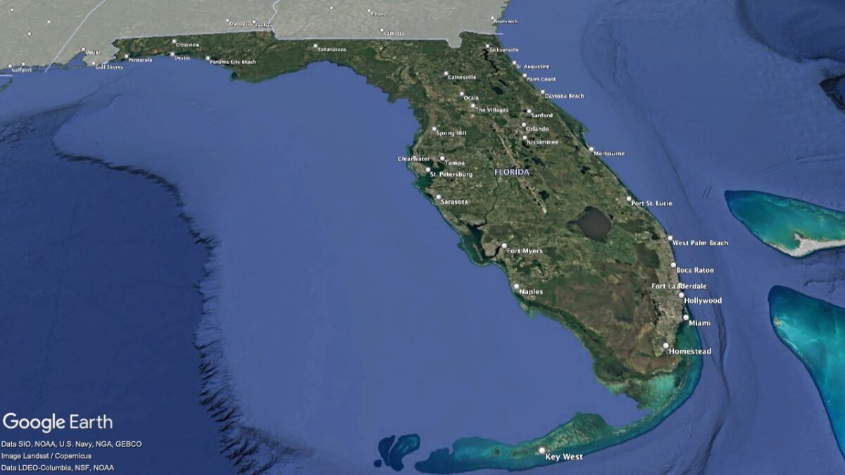 Map showing AVAs in Florida.