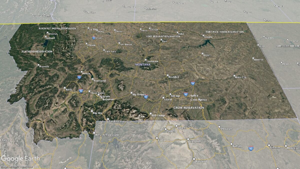 Map showing AVAs in Montana.