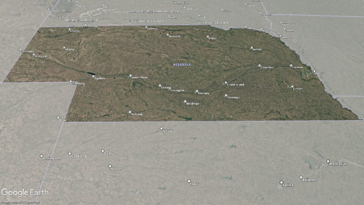 Map showing AVAs in Nebraska.