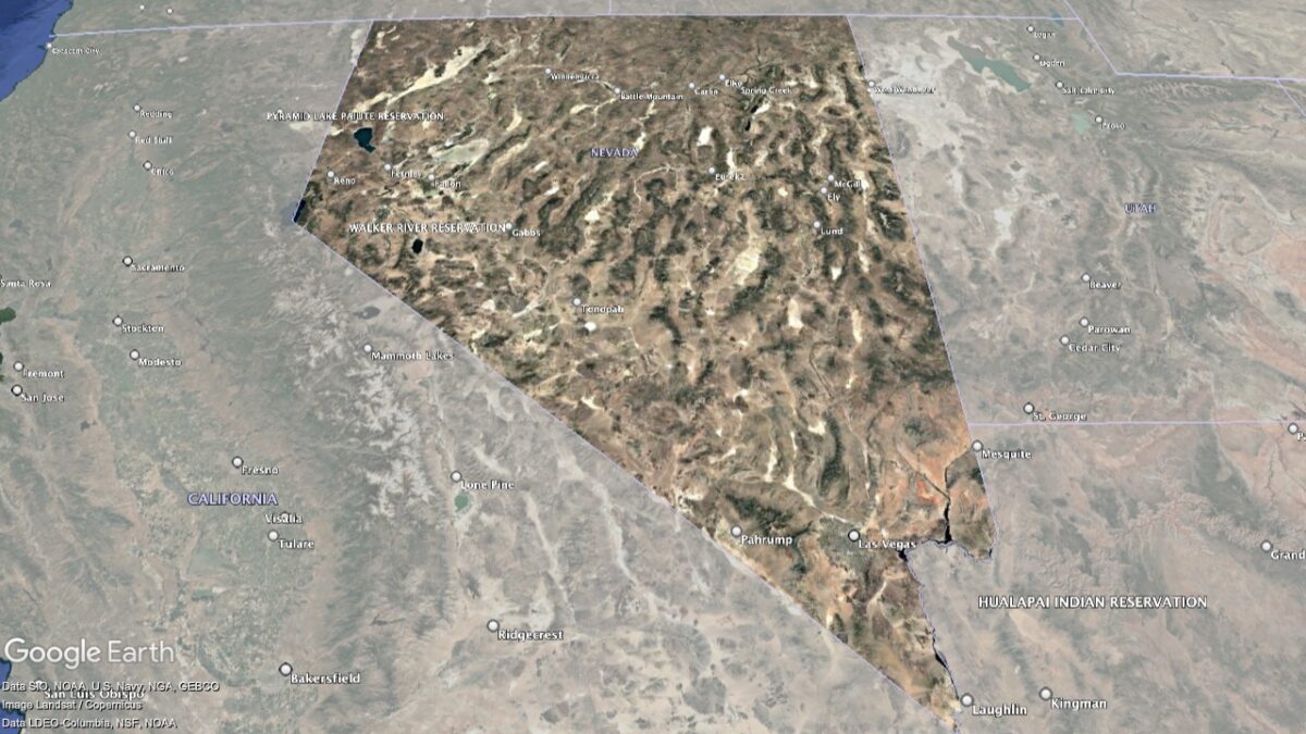 Map showing AVAs in Nevada.