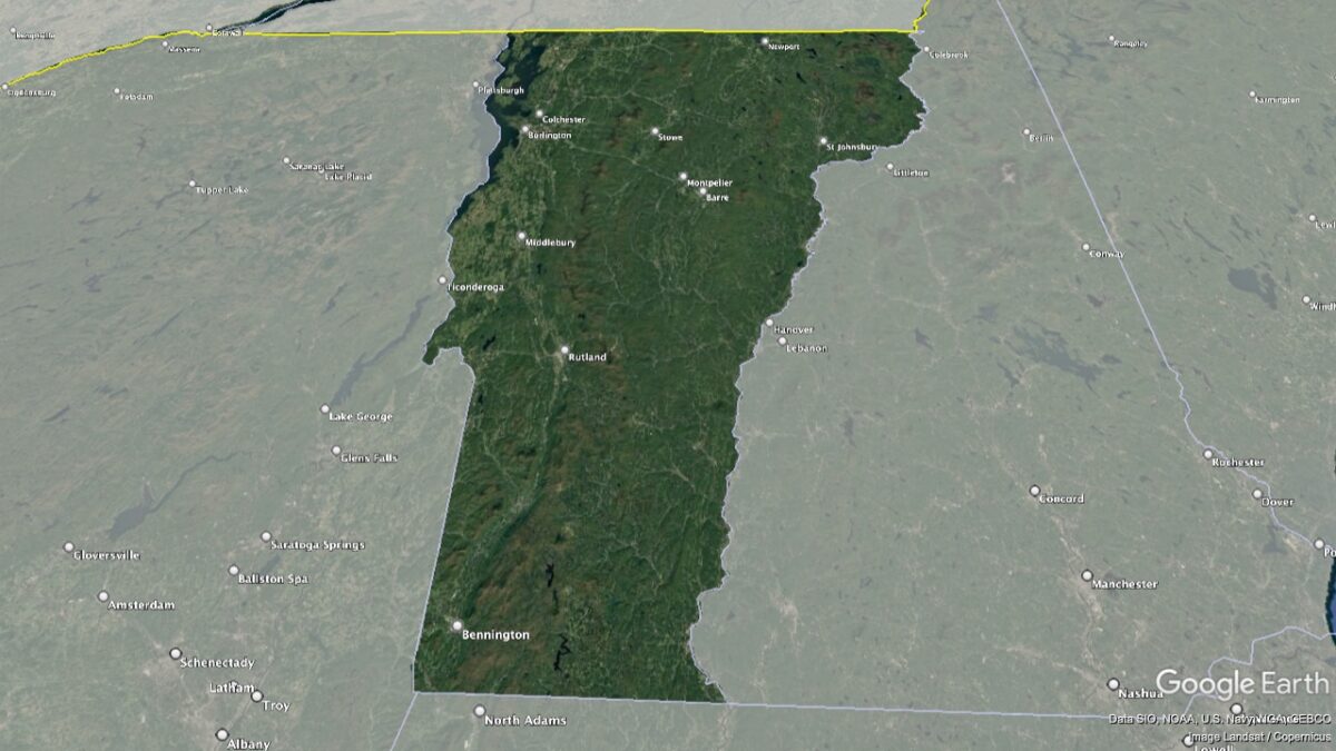 Map showing AVAs in Vermont.